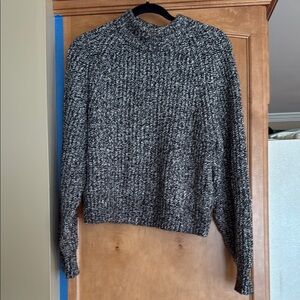 Women's Black and White Sweater